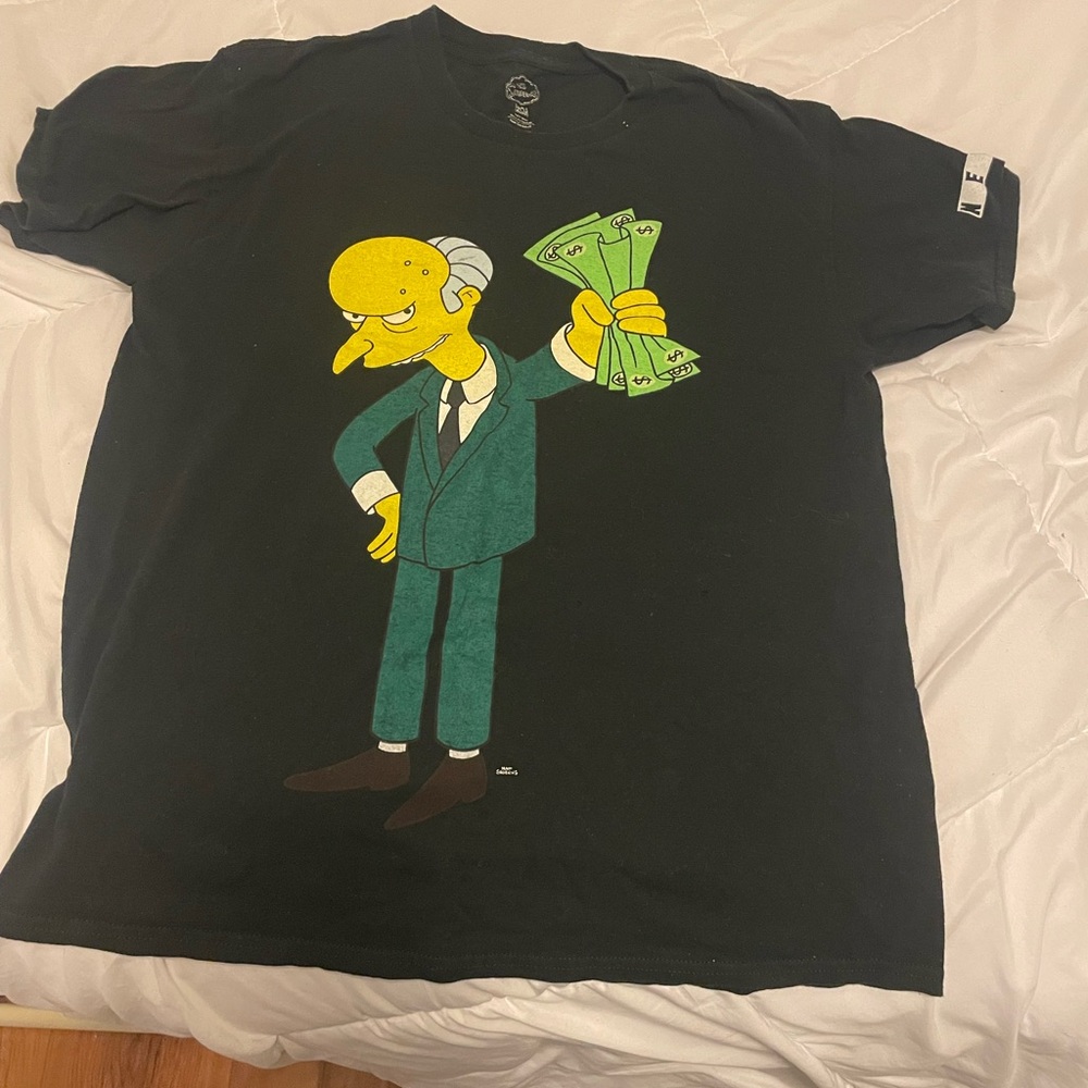 Vintage Mr burns Simpson  neff t shirt
